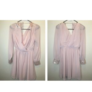 Champagne colored dress with sequence
